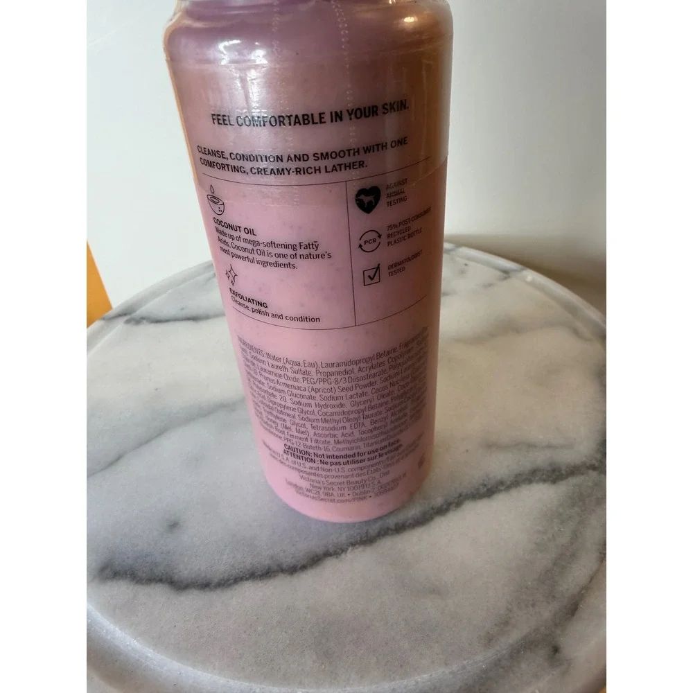 Victoria's Secret PINK Coco Scrub Wash Coconut Oil Exfoliating Body Wash 2 Pack